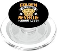 Golden Retriever Never Lie About Love PopSockets PopGrip per MagSafe