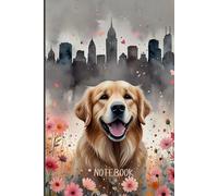 Golden Retriever Notebook - Grey Watercolor Edition- Cute Dog Journal with 120 Wide-Ruled Pages- Perfect Gift for Golden Retriever Lovers