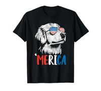 Golden Retriever Occhiali Cane 4 luglio Merica Bandiera Maglietta