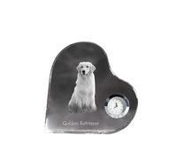 Golden Retriever orologio a forma di cuore con cane Art-Dog