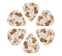 Golden Retriever Plettri per chitarra Confezione da 6 Plettri per chitarra sottile medio pesante spessore per chitarra acustica elettrica ukulele basso 0,71 mm