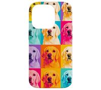 Golden Retriever Pop Art colorato retrò amante dei cani design Custodia per iPhone 14 Pro