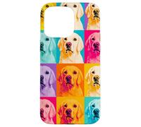 Golden Retriever Pop Art colorato retrò amante dei cani design Custodia per iPhone 15 Pro Max