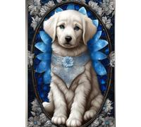 GOLDEN RETRIEVER * PUPPY DOG LOVE - Cute Mini Journal Diary Scratch Doodle Jot Blank Art Sketch Pad: ֍5x7 ~ Greeting Note Card Size֎ EXPRESS YOURSELF ... Bridal Shower Holiday Pooch Party Favor Gift