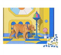Golden Retriever Puzzle 1000 Pezzi The Golden Retriever Is in The Room, Per Bambini E Adulti Relax-rompicapo Difficile Sfida Grandi Dimensioni Idea Regalo 1000pcs (75x50cm)