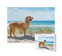 Golden Retriever,Puzzle in legno da 500 pezzi, gioco di famiglia, puzzle per adulti e adolescenti, decorazioni per la casa