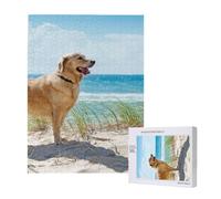 Golden Retriever,Puzzle in legno da 500 pezzi per adulti e adolescenti
