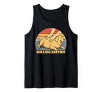 Golden Retriever Rolling Fatties Pun Joke Amante dei cani Canotta