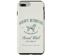 Golden Retriever Social Club Preppy Dog Mom Retro anni '80 '90 Custodia per iPhone 7 Plus/8 Plus