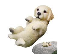 Golden Retriever Statue-Lifelike Dog Figura, scultura dettagliata in PET | Scultura per cani realizzata in resina sintetica per il giardino, decorazione golden retriever fatta a mano statua per cani