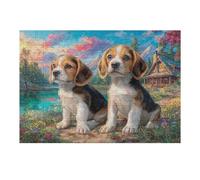 Golden Retriever Swimming Pool Puzzle 300 Pezzi Per Regalo Di San Valentino Cartone Spesso Per Coppie Per Serate in Casa Insieme Con Confezione Regalo Edizione Esclusiva 300 PCS（40x28cm）