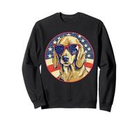 Golden Retriever t Golden Retriever Regalo USA Bandiera americana Felpa