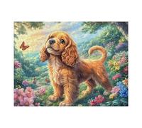 Golden Retriever Wildflower Field Puzzle 500 Pezzi Gioco Educativo Intelligente Happy Time Per Ragazzi Creatività E Logica Idea Regalo Natale Per Famiglia 500 PCS