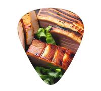 Golden Roast plettri per chitarra, 12 pezzi, materiale ABS, bordi lisci, sensazione confortevole, 3 spessori opzionali