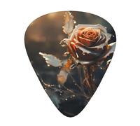 Golden Rose Eleganti e durevoli plettri per chitarra, tre tipi di plettri sottili, medi e pesanti (12 pezzi), adatti per chitarra, basso, chitarra elettrica, ukulele,