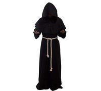 Golden service Costume da Monaco Sacerdote Accappatoio Frate Medieval Rinascimentale per Halloween Carnevale