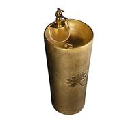Golden Sink with Lotus Relief, Floor Standing Vanity Electroplated Gold Washbasin, One Piece Ceramic Sink(Color:B) (A One Size)