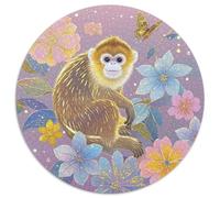 Golden Snub-nosed Monkey 1000 Pezzi Di Puzzle Rotondo Classico Cute Animals Regali Educativo Per Adulti E Bambini 1000pcs (67.5x67.5cm)