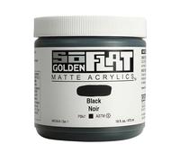 Golden SoFlat Acrilics, nero, barattolo da 473 ml