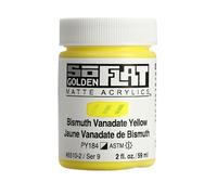 Golden SoFlat Matte Acrylic Paint, 2oz jar, Bismuth Vanadate Yellow (6510-2)
