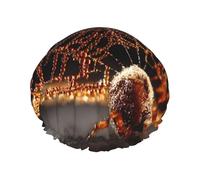 Golden Spider - Cuffia da doccia a doppio strato da donna, impermeabile e resistente, protegge i capelli durante il bagno, bellezza