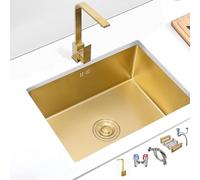 Golden Stainless Steel Kitchen Under-Counter Single Bowl Bar Faucet(60x40x20cm)