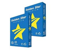 Golden Star Carta Premium per ufficio, Formato A4, 75gr, 2 risme da 500 Fogli l'uno