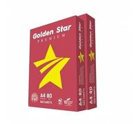Golden Star Carta Premium per ufficio, Formato A4, 80 gr, 2 risme da 500 Fogli l'uno