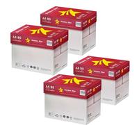 Golden Star Carta Premium per ufficio, Formato A4, 80 gr, Confezione da 20 risme da 500 Fogli l'una