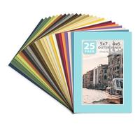 Golden State Art, 100 Pezzi di 5 x 7 Mix Color Picture Mats Mattes Matting for 4 x 6 Photo + Backing + Bags