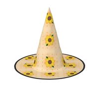Golden Sunflower 1 PC Halloween strega cappello costume partito cappello adatto per giochi teatrali accessori
