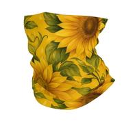 Golden Sunflowers Ghetta da Collo Elastico Headwrap Multiuso Sciarpa al Collo per Uomo Campeggio Antivento Passamontagna