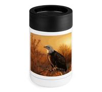 Golden Sunset Bald Eagle Can Cooler 340,2 g isolato in acciaio inox Cooler può coprire in acciaio inox supporto per bevande regali per uomini donne compleanno Natale