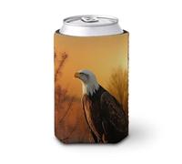 Golden Sunset Bald Eagle - Custodia per bevande fredde, resistente, riutilizzabile, isolante, compatibile con la maggior parte dei tipi di tazze