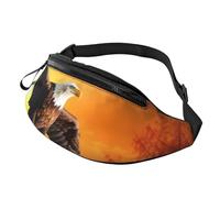Golden Sunset Bald Eagle Marsupio per uomo donna borsa a tracolla impermeabile sport marsupio outdoor hip pack