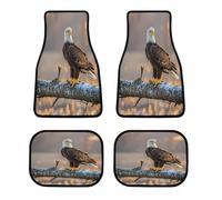 Golden Sunset Bald Eagle Tappetini per auto personalizzati, antiscivolo, anteriori e posteriori, classici per tutte le stagioni, universali, battitacco per SUV, furgoni, berline, camion, set da 4