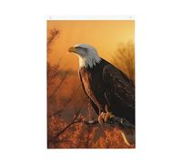 Golden Sunset Bald Eagle Welcome Garden Flag 2x3 Ft Double Sided No Fade House Yard Flags Photo Sfondo Banner per Cortile Portico Prato Decorazione Esterna