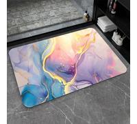 Golden Swirls Fluid Marble Zerbino Ingresso Antiscivolo Tappeto Entrata Lavabile In Lavatrice Zerbino Asciugapassi Per Esterno Vasca Interno 40X60 Cm