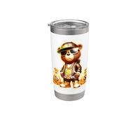 Golden Teddy Bear Boss Money Bags monete d'oro & catena Bicchiere termico in acciaio inox doppia parete