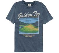 Golden Tee - No Place Like - American Classici - Blu Solido Adulto Manica Corta