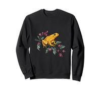 Golden Tree Frog su Blooming Branch Anfibio Wildlife Art Felpa