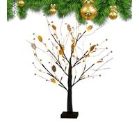 Golden Tree Lamp - LED Light Trees Decor, 24 Branch Golden Christmas Tree with Adjustable LED Lights for Bedroom Tabletop and Desk | Fairy Trees Glowing Vintage Decoration for Wedding Home