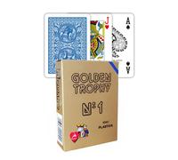 GOLDEN Trophy Blue Mazzo Di Carte Da Poker N1 In Plastica Modiano Made In Italy