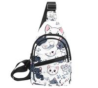 Golden Unicorns (3) Crossbody Sling Bag Sling Bag Viaggi Escursionismo Petto Borsa Daypack, Multicolore 19, 11.8x7x1.5in/30x18x4cm