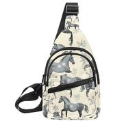 Golden Unicorns (3) Crossbody Sling Bag Sling Bag Viaggi Escursionismo Petto Borsa Daypack, Multicolore 07, 11.8x7x1.5in/30x18x4cm