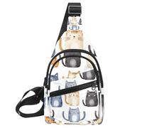 Golden Unicorns (3) Crossbody Sling Bag Sling Bag Viaggi Escursionismo Petto Borsa Daypack, Multicolore 16, 11.8x7x1.5in/30x18x4cm