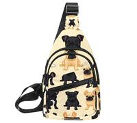 Golden Unicorns (3) Crossbody Sling Bag Sling Bag Viaggi Escursionismo Petto Borsa Daypack, Multicolore 10., 11.8x7x1.5in/30x18x4cm