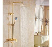 Golden Vintage Doccia Rubinetto Set Spazio Alluminio Miscelatore Rubinetto per Bagno Elegante Oro Soffione Retro Design per Bagni di Lusso