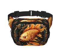 Golden Walleye stampato multifunzionale marsupio unisex trendy messenger bag, borsa da viaggio sport stoccaggio borsa