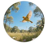 Golden Weaver 1000 Pezzi Puzzle Circolare Difficoltà Equilibrata Per Tutte Le Generazioni Rafforzamento Logico Bird Decorazione Tavolino Da Caffè Appeso A Parete 1000pcs (67.5x67.5cm)
